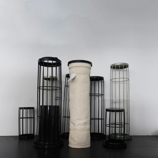 Do silicone quente do aÃ§o carbono da venda de China gaiola revestida do saco de filtro para o saco de filtro